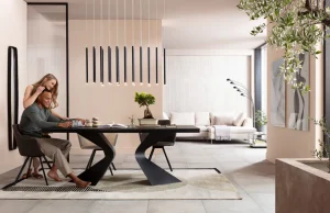 Pöydät>KARE Design Gloria Black Pöytä - Keraaminen Pöytälevy, Musta 200x100cm