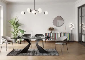 Pöydät>KARE Design Gloria Pöytä, Musta 200x100cm