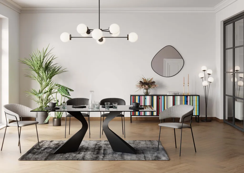 gloria_pyt_musta_xcm_9.webp Pöydät>KARE Design Gloria Pöytä, Musta 200x100cm
