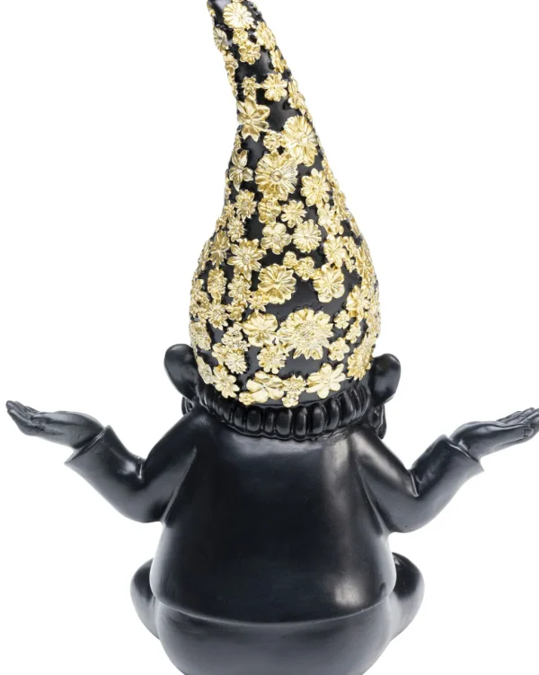 Koriste-Esineet>KARE Design Gnome Meditation Tonttu Koriste-esine, Musta/kulta 19cm
