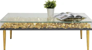 Sohvapöydät>KARE Design Gold Flowers Sohvapöytä 120x60cm