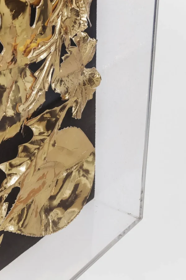 Seinäkoristeet>KARE Design Gold Leaf Seinäkoriste, Taulu, Kulta 120x120cm