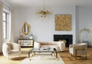 Sohvapöydät | Olohuone>KARE Design Gold Rush Sohvapöytä, Kulta 120x120cm