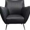 Olohuone | Nojatuolit>KARE Design Goldfinger Nojatuoli Nahkaa Musta