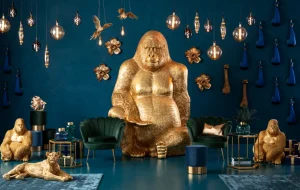 Jalalliset Koriste-Esineet>KARE Design Gorilla Gold XXL Koriste-esine, Patsas 249cm