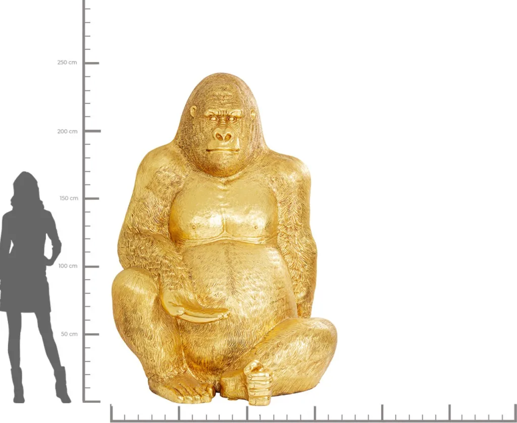 gorilla_gold_xxl_koristeesine_patsas_cm_9.webp Jalalliset Koriste-Esineet>KARE Design Gorilla Gold XXL Koriste-esine, Patsas 249cm