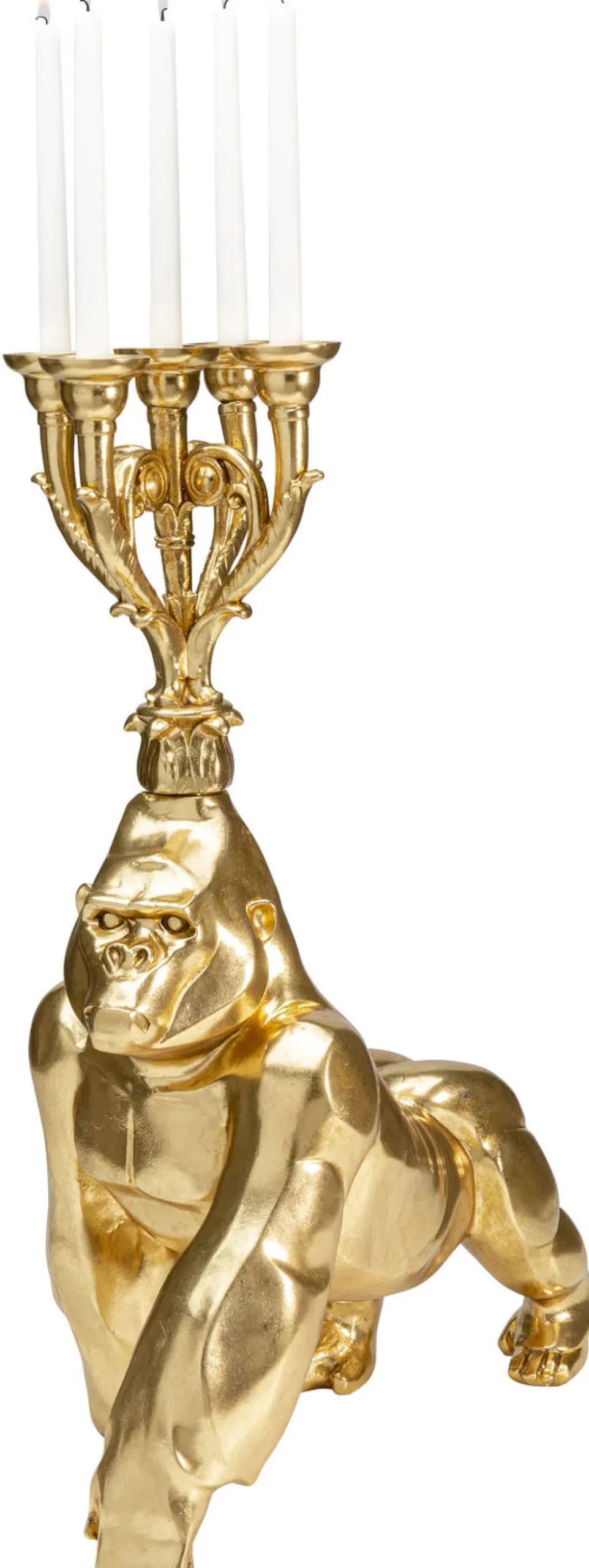 gorilla_kynttilnjalka_kulta_cm_0.webp Lyhdyt | Kynttilänjalat>KARE Design Gorilla Kynttilänjalka, Kulta 71cm