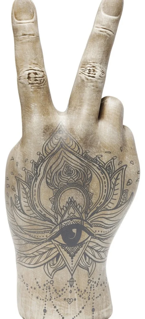 Koriste-Esineet>KARE Design Hand Victory Tattoo Eye Koriste-esine 36cm