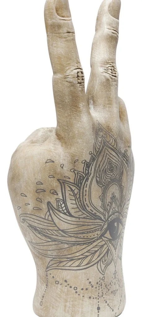 Koriste-Esineet>KARE Design Hand Victory Tattoo Eye Koriste-esine 36cm
