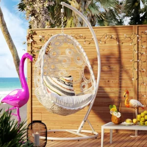 Nojatuolit>KARE Design Ibiza Roikkuva Tuoli, Ulkokaluste, Valkoinen
