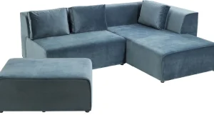 Sohvat | Moduulisohvat>KARE Design Infinity Velvet Kulmasohva, Ocean, Oikea