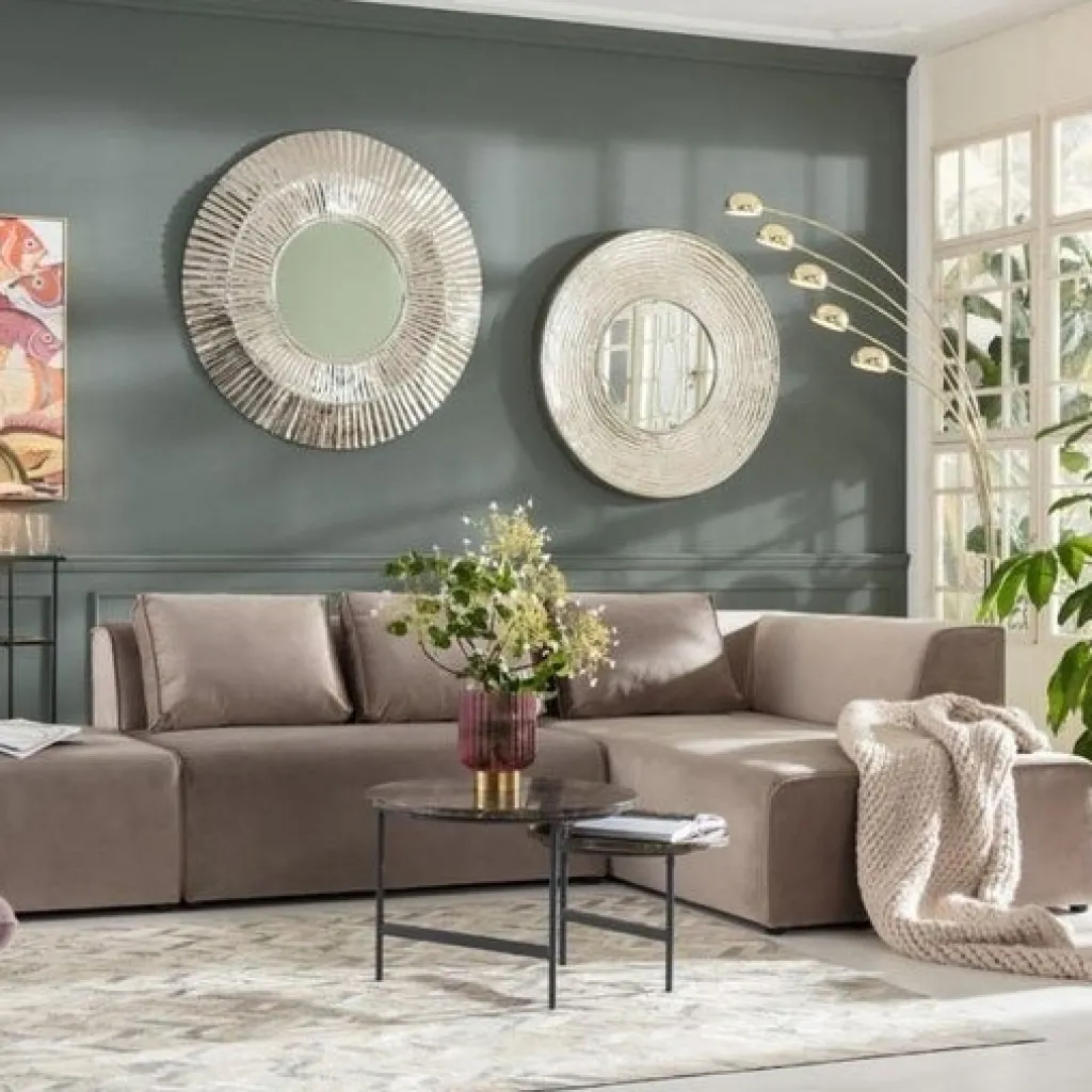 infinity_velvet_kulmasohva_taupe_oikea_0.webp Olohuone | Kulmasohvat>KARE Design Infinity Velvet Kulmasohva, Taupe, Oikea