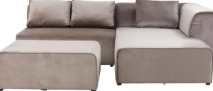 Olohuone | Kulmasohvat>KARE Design Infinity Velvet Kulmasohva, Taupe, Oikea