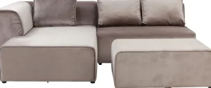 Olohuone | Kulmasohvat>KARE Design Infinity Velvet Kulmasohva, Taupe, Vasen