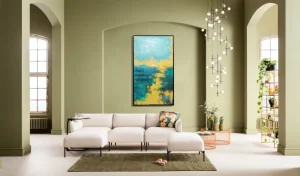 Taulut | Olohuone>KARE Design Jardin Canvastaulu Sininen 125x215 Cm