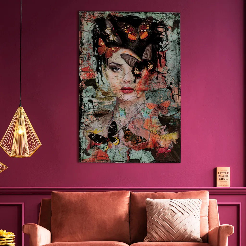 lady_butterfly_lasitaulu_xcm_0.webp Taulut | Olohuone>KARE Design Lady Butterfly Lasitaulu 100x150cm