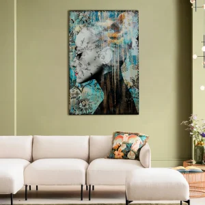 Taulut>KARE Design Lady Flower Lasitaulu 100x150cm