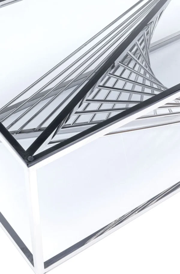 Sohvapöydät>KARE Design Laser Sohvapöytä - Hopea, Kirkas Lasi 120x60cm