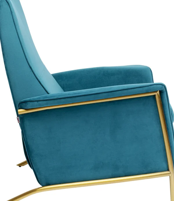 Olohuone | Nojatuolit>KARE Design Lazy Velvet Lepotuoli, Sininen
