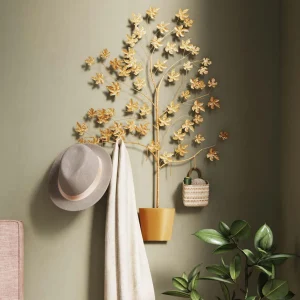 Seinänaulakot>KARE Design Leafline Seinänaulakko, Kulta 93cm