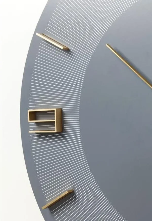 Kellot>KARE Design Leonardo Seinäkello Harmaa/kulta Ø49cm