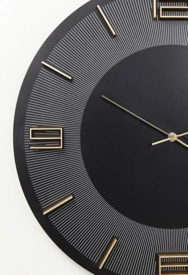 Kellot>KARE Design Leonardo Seinäkello Musta/kulta Ø49cm