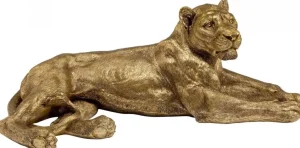 Jalalliset Koriste-Esineet>KARE Design Lion Gold Koriste-esine, Kulta 113cm