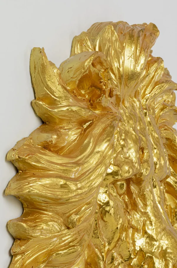 Seinäkoristeet>KARE Design Lion Head Leijona Seinäkoriste, Kulta Gold 90x100cm
