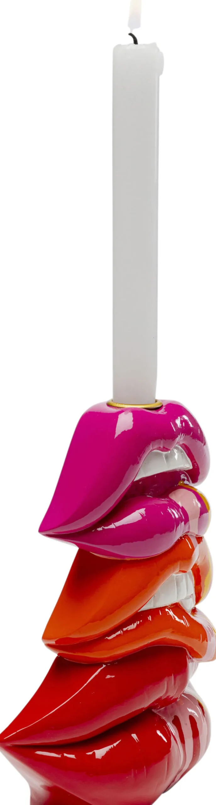 lips_huulet_kynttilnjalka_cm_2.webp Lyhdyt | Kynttilänjalat>KARE Design Lips Huulet Kynttilänjalka 17cm