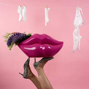 Maljakot | Olohuone>KARE Design Lips Pink Huulet Maljakko Pinkki 28cm