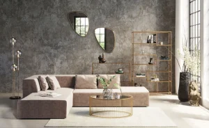 Hyllyt>KARE Design Loft Hylly, Kulta 115x100cm