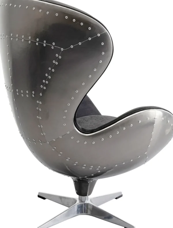 Nojatuolit>KARE Design Lounge Black Graphit Kääntyvä Nojatuoli