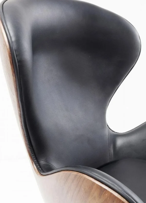 Nojatuolit>KARE Design Lounge Kääntyvä Nojatuoli, Musta/pähkinä