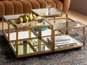 Sohvapöydät | Olohuone>KARE Design Luigi Sohvapöytä, Kulta (4/Setti)