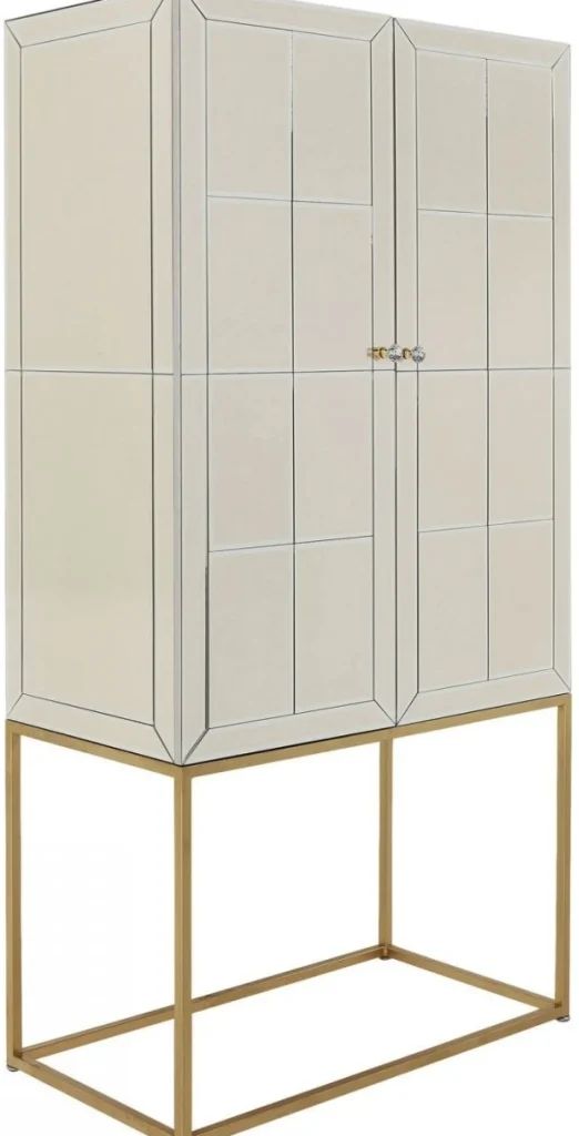 Baarit>KARE Design Luxury Pearl Baarikaappi 89x181cm, Peililasia