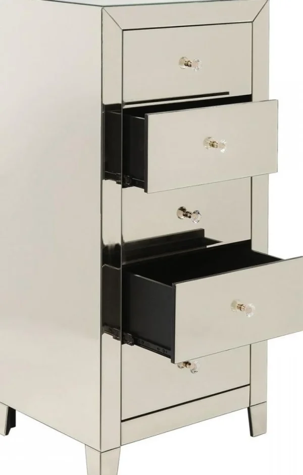 Senkit | Olohuone>KARE Design Luxury Pearl Korkea Lipasto, 5 Laatikkoa, Peililasia