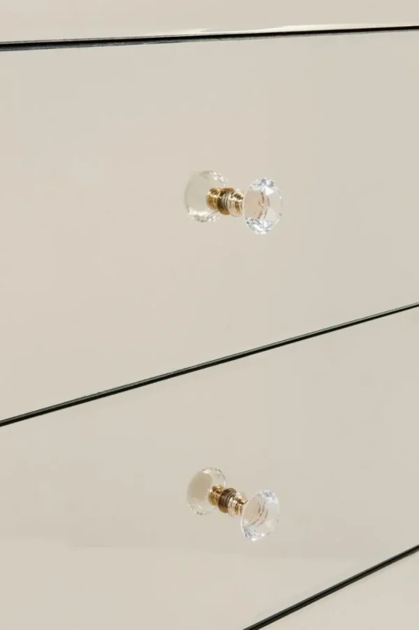 Senkit | Olohuone>KARE Design Luxury Pearl Korkea Lipasto, 5 Laatikkoa, Peililasia