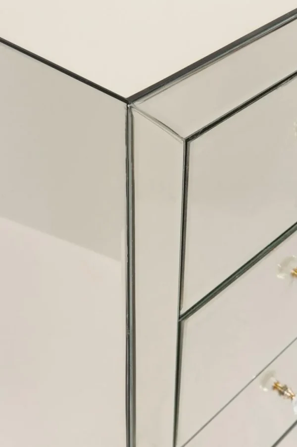 Senkit | Olohuone>KARE Design Luxury Pearl Korkea Lipasto, 5 Laatikkoa, Peililasia