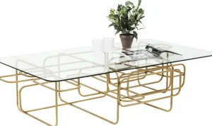 Sohvapöydät>KARE Design Meander Sohvapöytä, Kulta 140x80cm