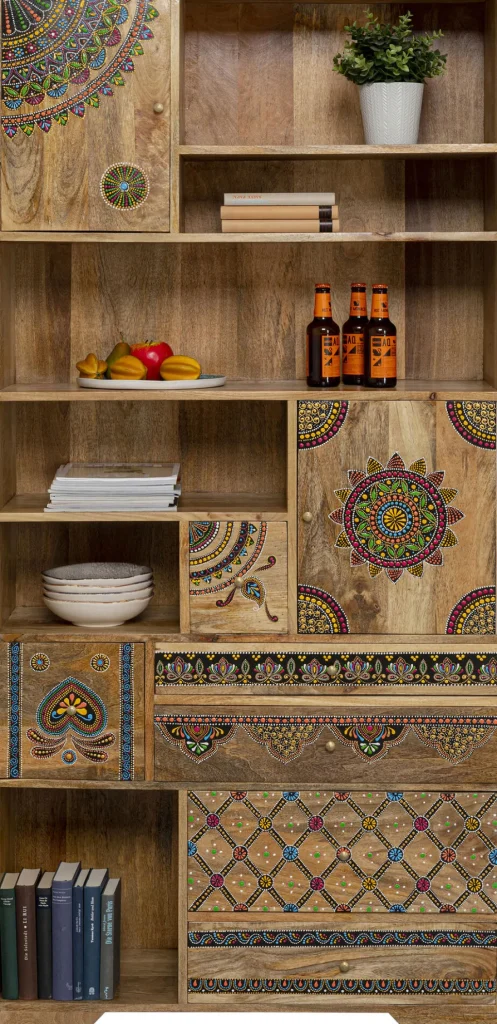 Olohuone | Hyllyt>KARE Design Menorca Kirjahylly Massiivi Mangopuu 90x193cm