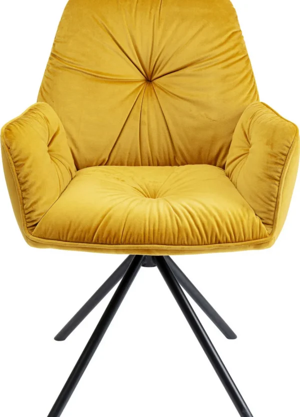 Tuolit>KARE Design Mila Tuoli Käsinojilla, Keltainen