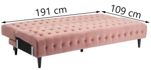 Sohvat>KARE Design Milchbar Mauve Vuodesohva 219cm