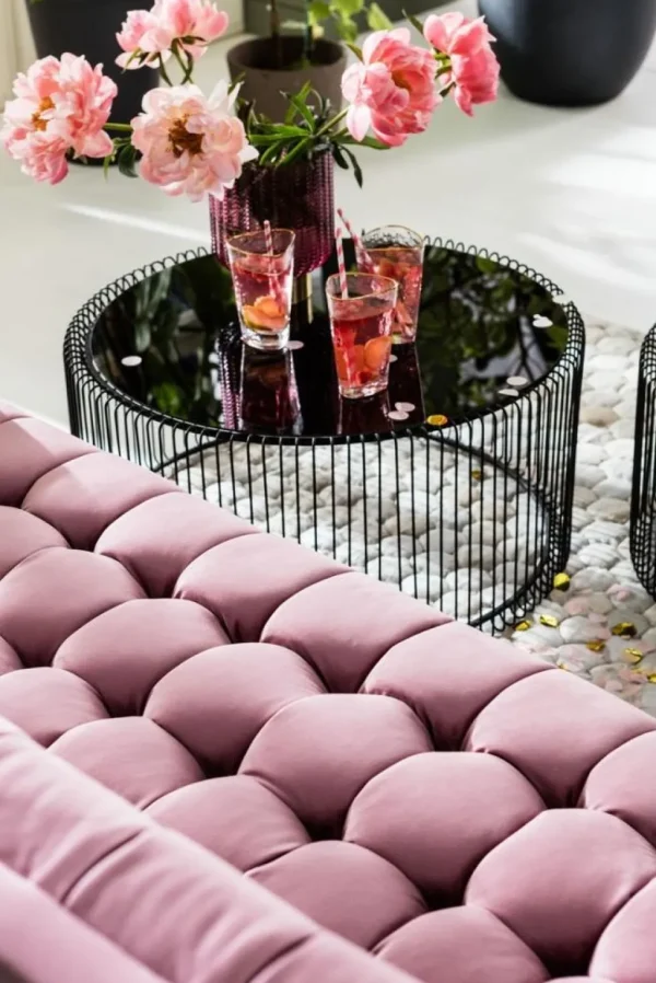 Sohvat>KARE Design Milchbar Sohva 3-istuttava, Samettia, Mauve