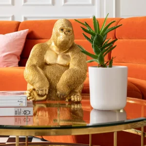 Koriste-Esineet>KARE Design Monkey Gorilla Medium Koriste-esine, Figuuri, Kulta 39cm