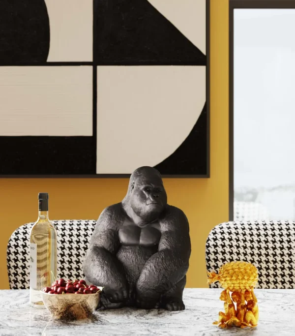 Koriste-Esineet>KARE Design Monkey Gorilla Side Medium Koriste-esine, Figuuri, Musta