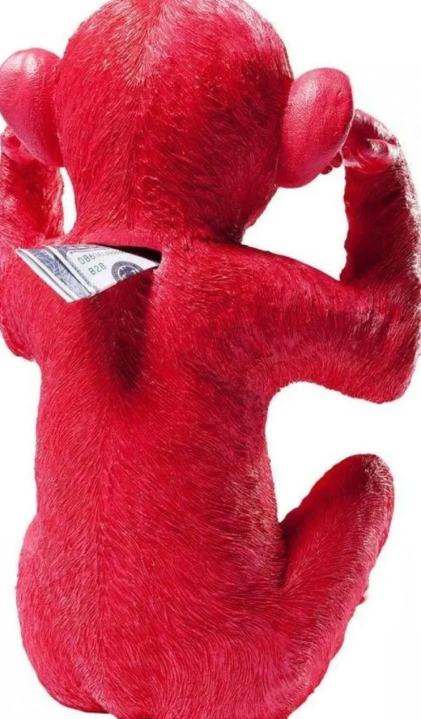Säästölippaat>KARE Design Monkey Kikazaru Apina Säästölipas, Punainen