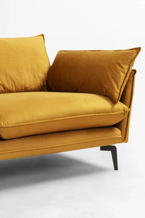 Kulmasohvat>KARE Design Monza Kulmasohva - Samettia, Curry, Vasen 296cm