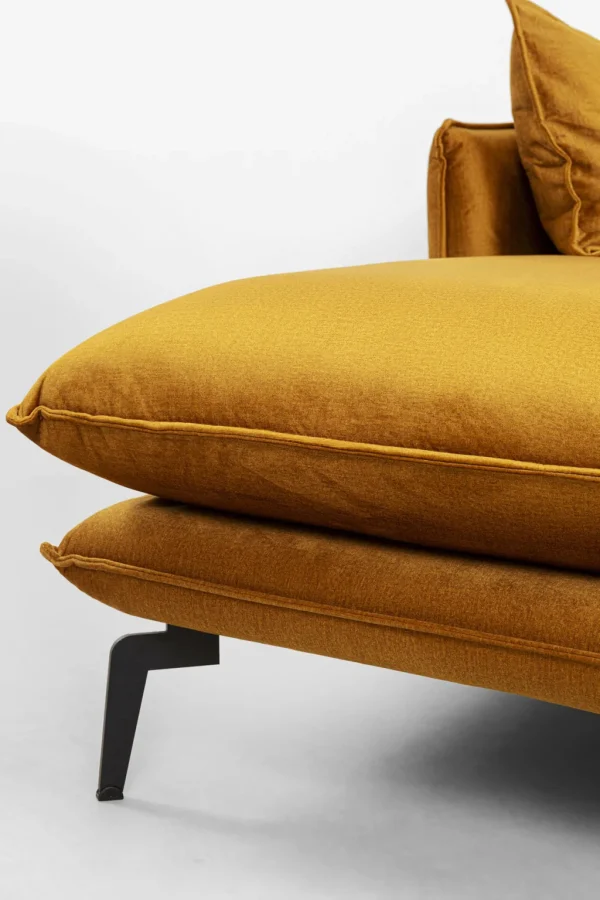 Kulmasohvat>KARE Design Monza Kulmasohva - Samettia, Curry, Vasen 296cm
