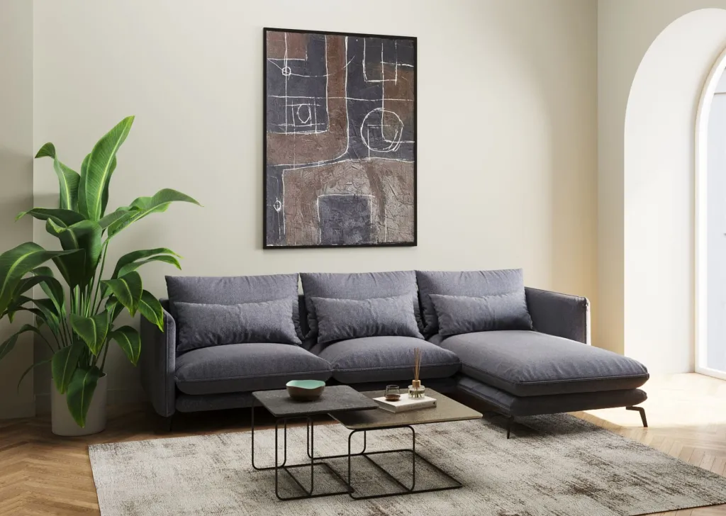 monza_kulmasohva_harmaa_oikea_cm_8.webp Olohuone | Kulmasohvat>KARE Design Monza Kulmasohva, Harmaa, Oikea 296cm