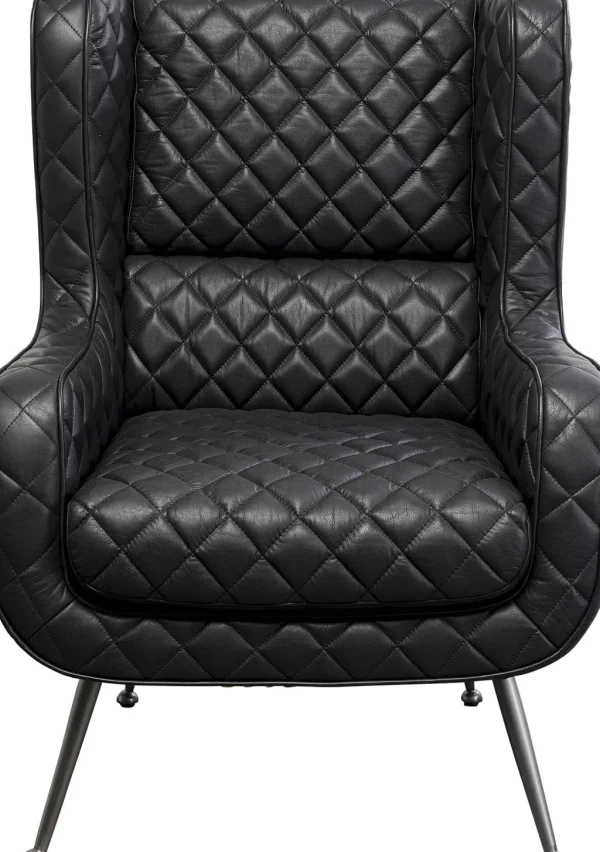 Olohuone | Nojatuolit>KARE Design Nonna Nojatuoli Nahkaa Musta